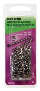 (image for) 18 Ga. x 5/8 in. L Bright Steel Brad Nails 1 pk 2 oz.