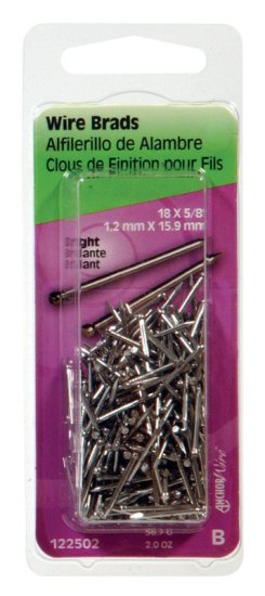 (image for) 18 Ga. x 5/8 in. L Bright Steel Brad Nails 1 pk 2 oz.
