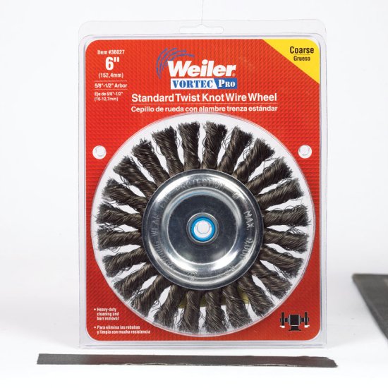 (image for) Vortec Pro 6 in. Fine Knotted Wire Wheel Brush Carbon Ste