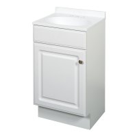 (image for) White Bathroom Vanity 18 in. W x 16 in. D x 35 in. H