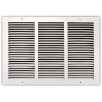 (image for) 18 in. x 12 in. White Stamped Return Air Grille