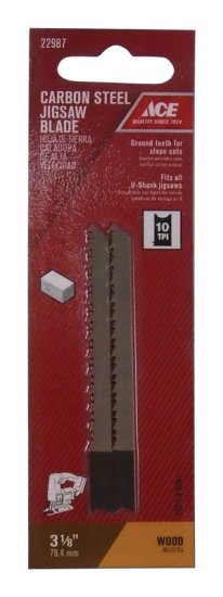 (image for) 3-1/8 in. Carbon Steel U-Shank Jig Saw Blade 10 TPI 2 pk