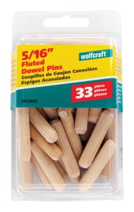(image for) Fluted Hardwood Dowel Pin 5/16 in. Dia. x 1-1/2 in. L