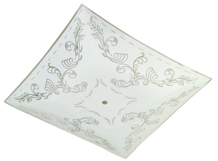 (image for) Square White Glass Fan/Fixture Shade 1 pk