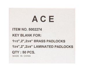 (image for) Padlock Key Blank Single sided