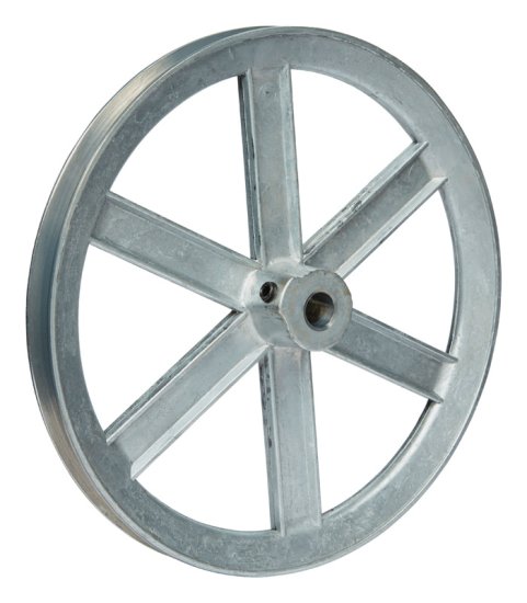 (image for) 8 in. Dia. Zinc Single V Grooved Pulley