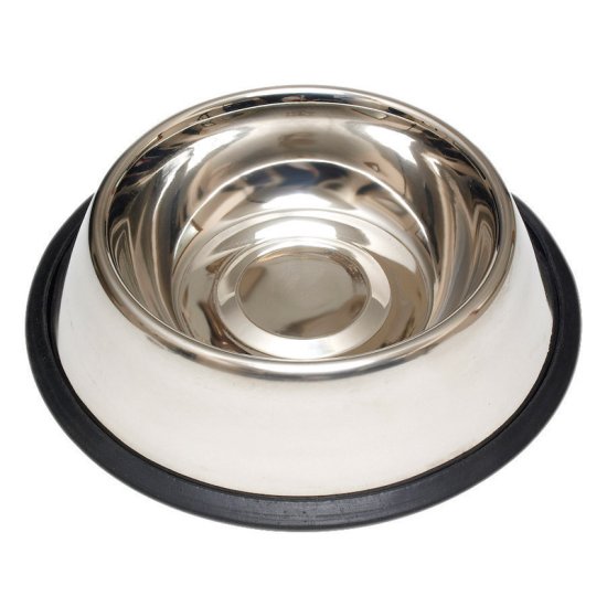(image for) Silver Plain Stainless Steel 32 oz. Pet Dish For Dog