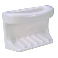 (image for) White Ceramic Soap Dish 4 in. x 6 in.