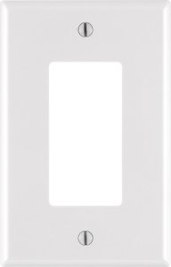 (image for) White Decora MIDI 1 gang Nylon GFCI/Rocker Wall Plate 1 pk