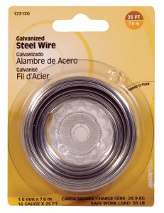 (image for) 25 ft. L Galvanized Steel 16 Ga. Wire