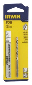 (image for) #29 x 2-7/8 in. L High Speed Steel Wire Gauge Bit 1 pc.