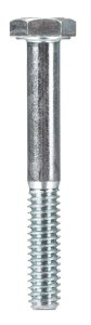 (image for) 1/4 in. Dia. x 2 in. L Heat Treated Zinc Steel Hex Head