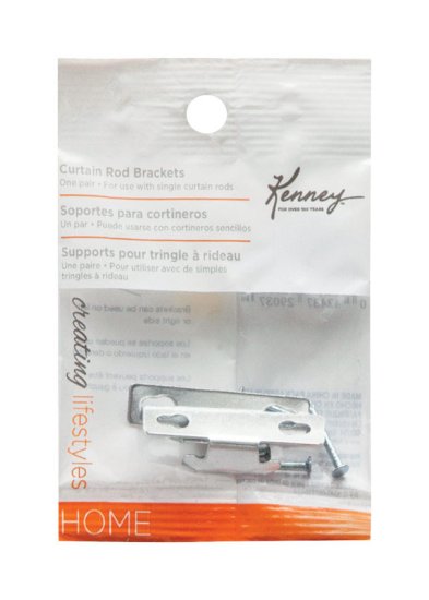 (image for) Chrome Silver Curtain Rod Bracket