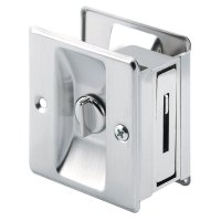 (image for) 2.5 in. L Satin Nickel Silver Brass Pocket Door Pull