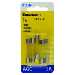 (image for) 1 amps AGC Glass Tube Fuse 5 pk
