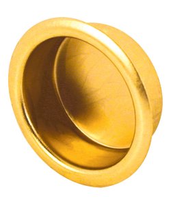 (image for) 0.8 in. L Brass-Plated Gold Steel Door Pull