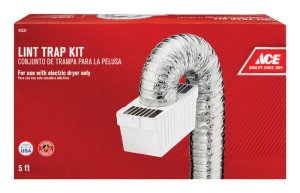 (image for) 4 in. W x 4 in. L White Plastic Lint Trap