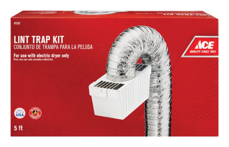 (image for) 4 in. W x 4 in. L White Plastic Lint Trap