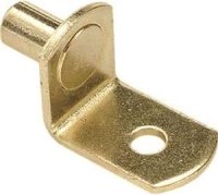 (image for) Shelf Support Pin, Steel Gold Color 12-Pack