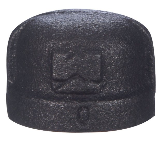 (image for) 1-1/2 in. FIP Black Malleable Iron Cap