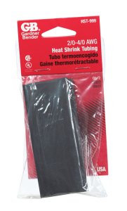 (image for) 1 in. Dia. Heat Shrink Tubing Black 2 pk
