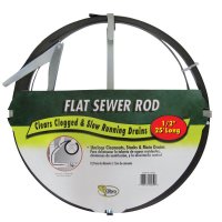 (image for) 25 ft. L Flat Steel Sewer Rod