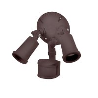 (image for) Motion-Sensing 180 deg Bronze Dual Floodlight Hardwired