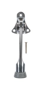 (image for) 2.75 in. H x 4 in. W Metal Chrome Silver Kick-Down Door Hold