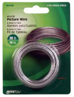 (image for) AnchorWire Steel-Plated Silver Braided Picture Wire 30 l