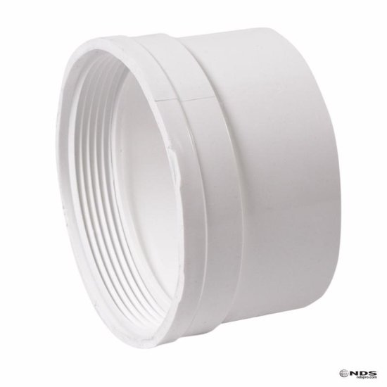 (image for) Schedule 35 4 in. Hub each X 4 in. D FPT PVC Pipe Adapter
