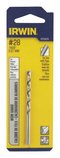 (image for) #28 x 2-7/8 in. L High Speed Steel Wire Gauge Bit 1 pc.