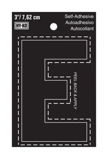 (image for) 3 in. Black Vinyl Self-Adhesive Letter E 1 pc.