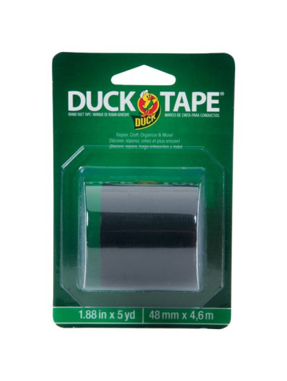 (image for) 1.88 in. W x 5 yd. L Black Solid Duct Tape