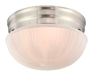 (image for) 7 in. LED Mushroom Shape Ceiling Fixture Brushed Aluminum