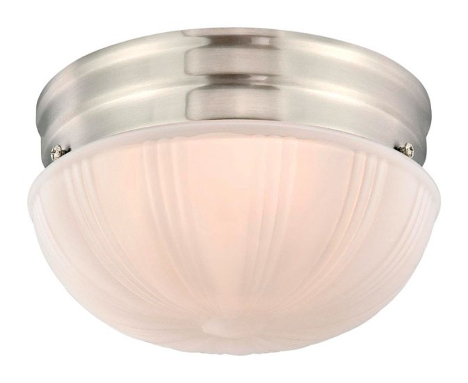 (image for) 7 in. LED Mushroom Shape Ceiling Fixture Brushed Aluminum