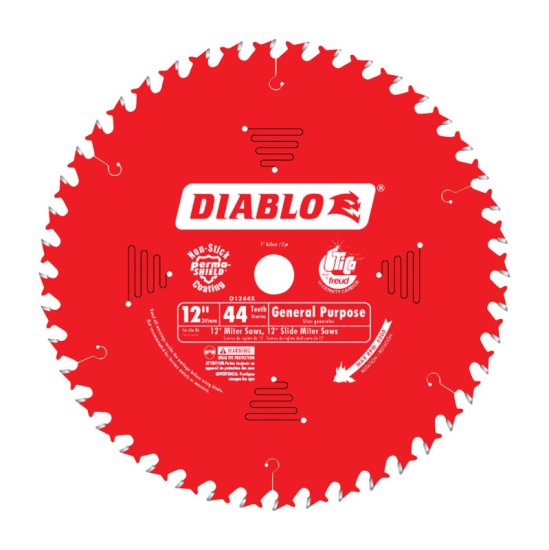 (image for) 12 in. Dia. x 1 in. Carbide Tip Circular Saw Blade 44 tee