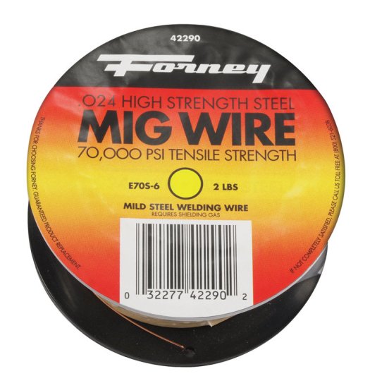 (image for) Forney 0.024 in. Mild Steel MIG Welding Wire 70000 psi 2 lb