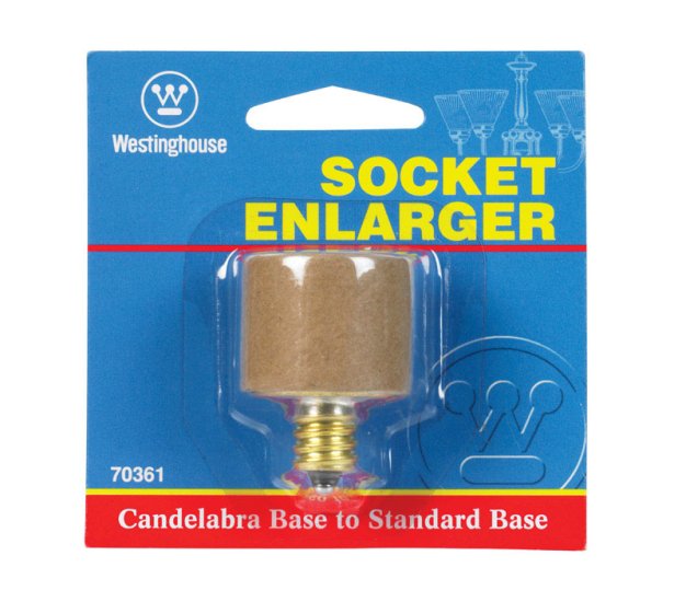 (image for) Candelabra to Standard Base Socket Adapter 1 pk