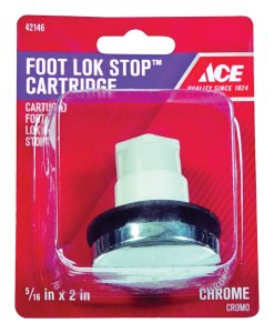 (image for) Foot Lok Stop Cartridge 5/16 in. Dia. Polished Chrome Plasti