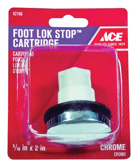 (image for) Foot Lok Stop Cartridge 5/16 in. Dia. Polished Chrome Plasti