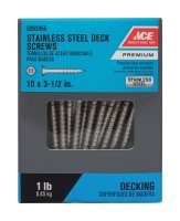 (image for) No. 10 x 3-1/2 in. L Square Flat Head Deck Screws 1 lb. 60 p