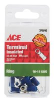 (image for) Insulated Wire Ring Terminal Blue 10 pk