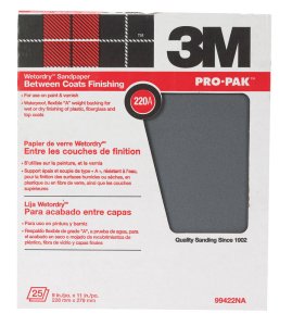 (image for) Pro-Pak 11 in. L x 9 in. W 220 Grit Silicon Carbide Sandpaper