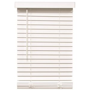 (image for) 71 in. W x 64 L White 2 in. Faux Wood Blind