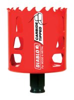 (image for) 2-9/16 in. Dia. x 3-1/2 in. L Carbide Tipped Hole Saw 3/8