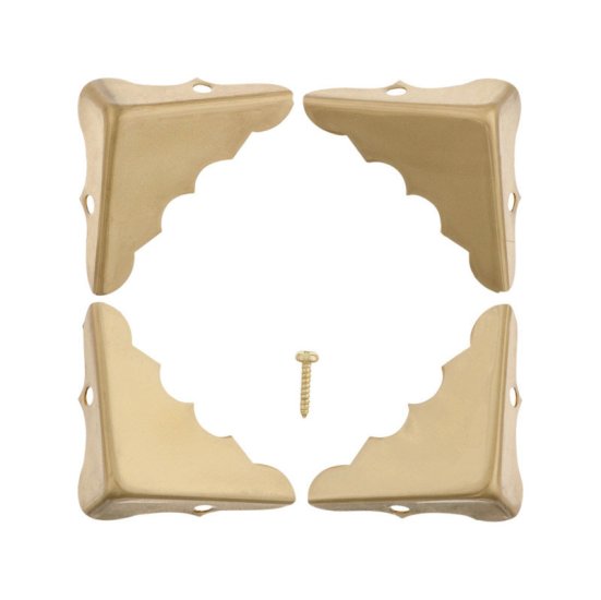 (image for) Polished Brass Decorative Corner 4 pk 1.3 in.