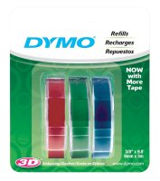 (image for) 3/8 in. W x 9.8 ft. L Blue/Green/Red Lable Maker Tape