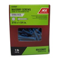 (image for) 3/16 in. x 1-3/4 in. L Phillips Flat Head Masonry Screws 1 l