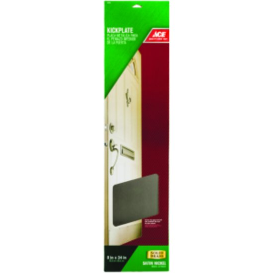 (image for) 8 in. H x 34 in. L Satin Nickel Brass Kickplate