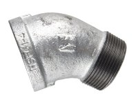 (image for) 2 in. FIP x 2 in. Dia. MIP Galvanized Malleable Iron 45 degr